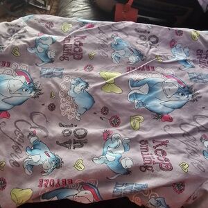 Eeyore Pink & Grey Print Scrub Top Size 2x